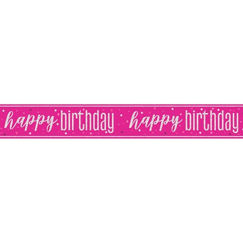 Striscione Festone Olografico Per 80° Compleanno – 2,7 Metri – Happy 80th Birthday Con Stelle – Multicolore, Riutilizzabile