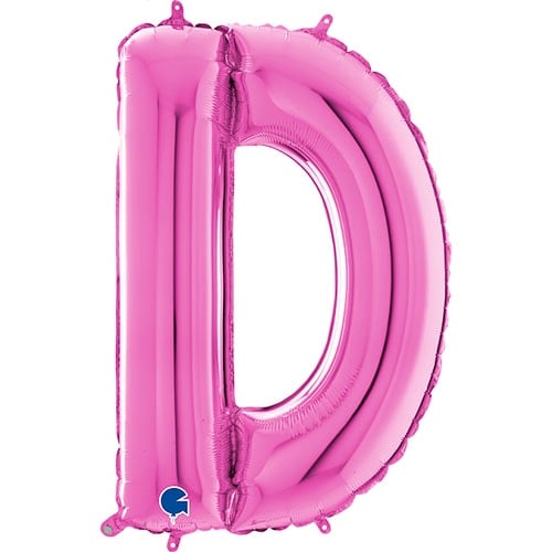 Hot Pink Letter D Helium Foil Giant Balloon 66cm / 26 in Product Image