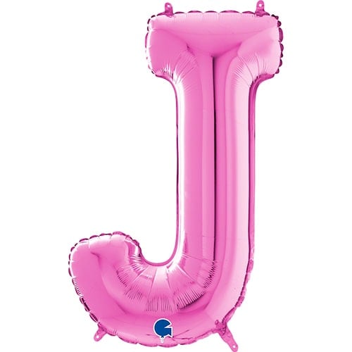 Hot Pink Letter J Helium Foil Giant Balloon 66cm / 26 in Product Image