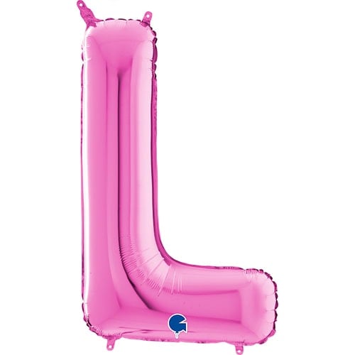 Hot Pink Letter L Helium Foil Giant Balloon 66cm / 26 in Product Image