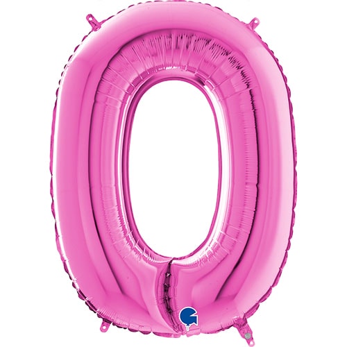 Hot Pink Letter O Helium Foil Giant Balloon 66cm / 26 in Product Image