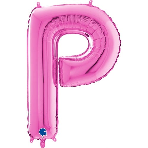 Hot Pink Letter P Helium Foil Giant Balloon 66cm / 26 in Product Image