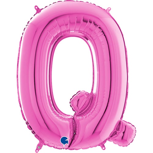 Hot Pink Letter Q Helium Foil Giant Balloon 66cm / 26 in Product Image