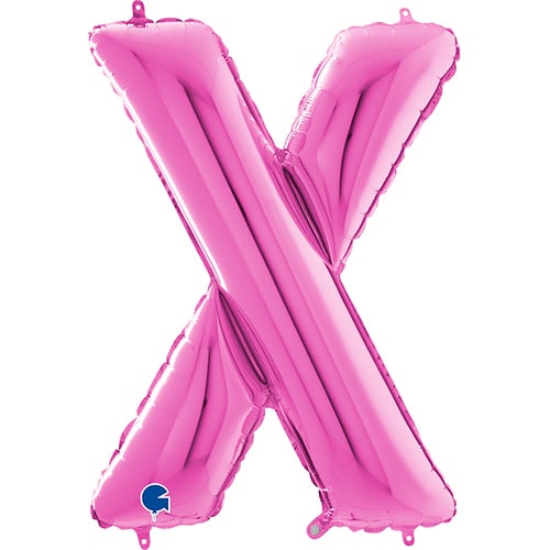 Hot Pink Letter X Helium Foil Giant Balloon 66cm / 26 in Product Image