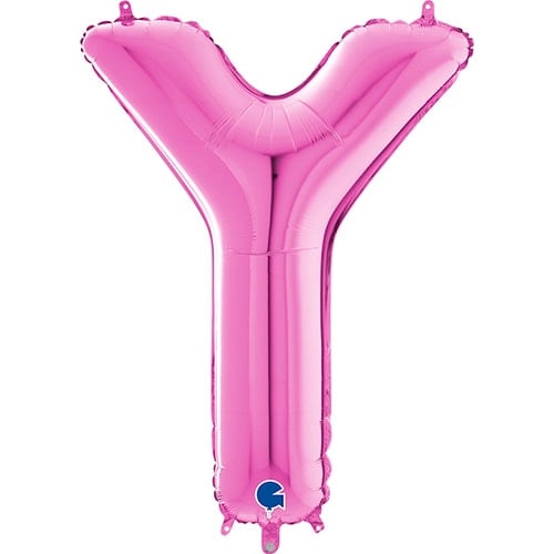 Hot Pink Letter Y Helium Foil Giant Balloon 66cm / 26 in Product Image