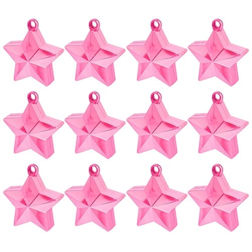 Hot Pink Magenta Star Balloon Weights - Pack of 12 Product Gallery Image