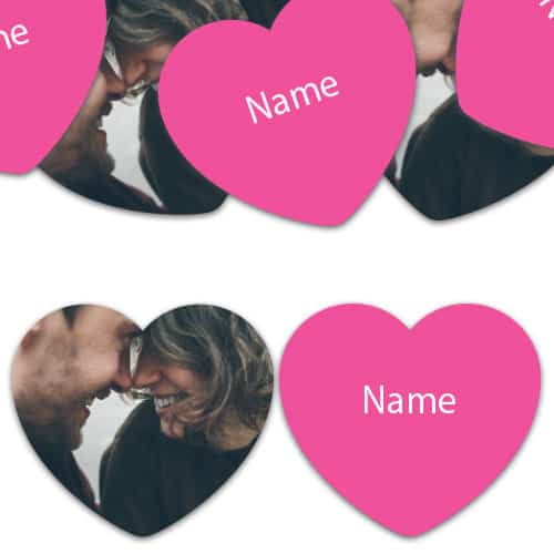 HEART Shape - Hot Pink Personalised Confetti - Pack of 50 Product Image