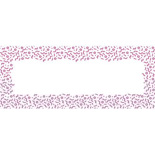 Hot Pink Squiggle Design Small Personalised Banner - 4ft x 2ft