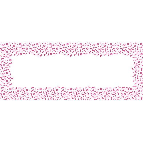 Hot Pink Squiggle Design Small Personalised Banner - 4ft x 2ft