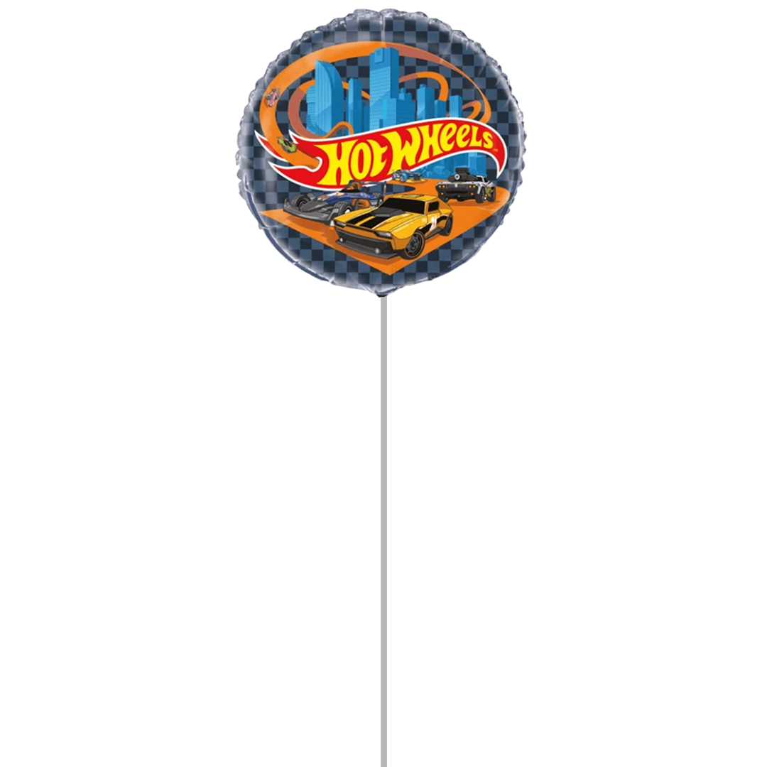 Hot Wheels Round Foil Balloon - Inflated Balloon In A Box Product Gallery Image