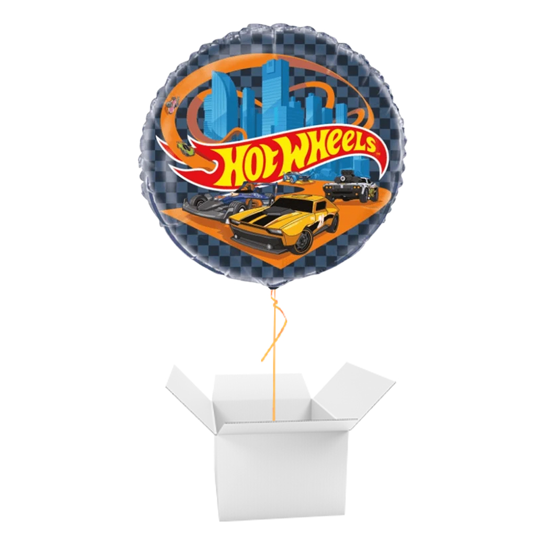 Hot Wheels Round Foil Balloon - Inflated Balloon In A Box