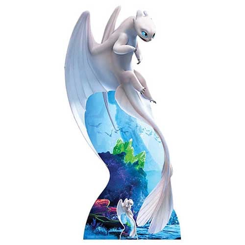 How To Train Your Dragon 3 Light Fury White Dragon Lifesize Cardboard Cutout 194cm Product Gallery Image