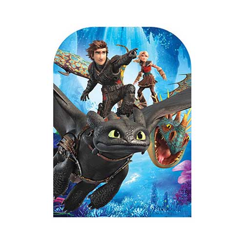 How to Train Your Dragon 3 Toothless Hiccup Stormfly Astrid Stand In Lifesize Cardboard Cutout 130cm Product Gallery Image