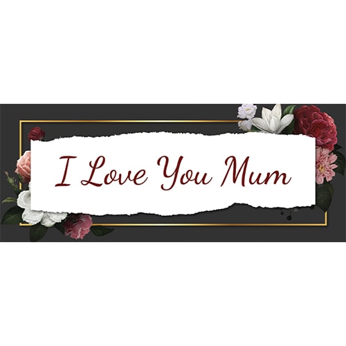 I Love You Mum Dark Mother's Day PVC Party Sign Decoration Product Image