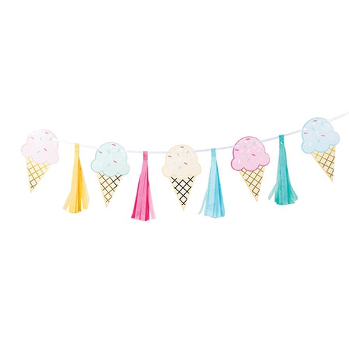 Ice Cream Party With Tassel Garland Decoration 198cm Product Image