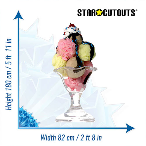 Ice Cream Sundae Lifesize Cardboard Cutout 180cm Product Gallery Image