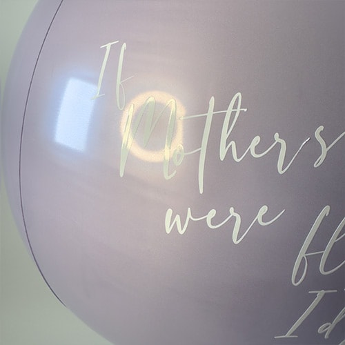 If Mothers Were Flowers Pastel Lilac Orbz Foil Helium Mother's Day Balloon Display - Inflated Balloon In A Box Product Gallery Image