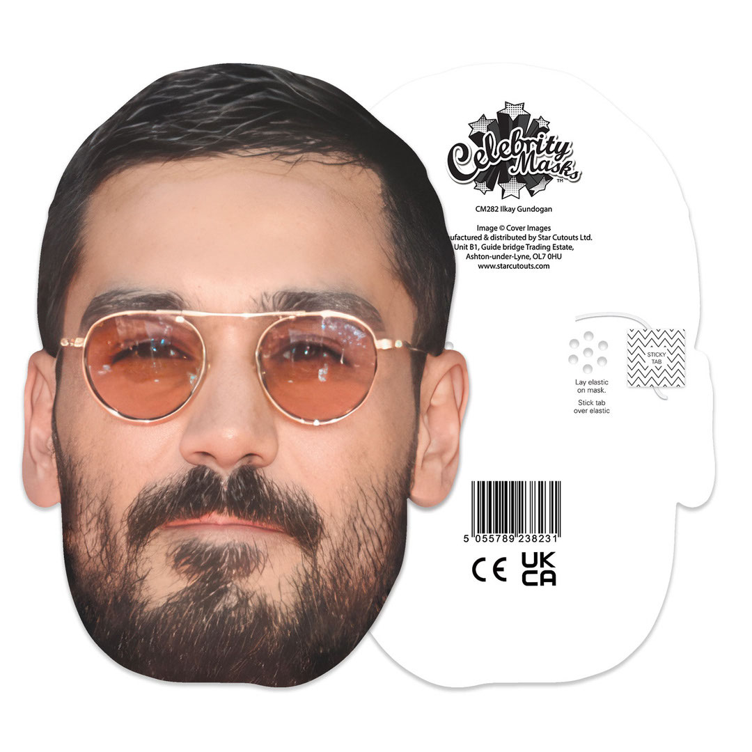 Ilkay Gundogan Glasses Cardboard Face Mask Product Gallery Image