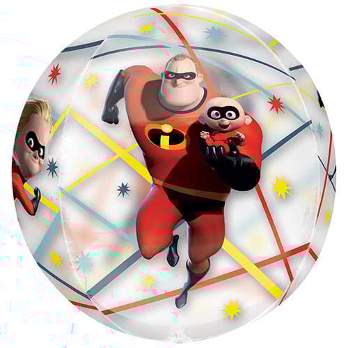 Incredibles 2 See-Thru Orbz Foil Helium Balloon 38cm / 15 in Product Gallery Image