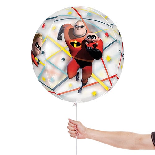Incredibles 2 See-Thru Orbz Foil Helium Balloon 38cm / 15 in Product Gallery Image