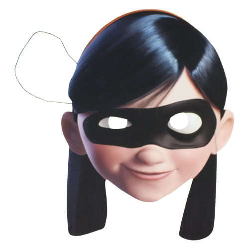 Incredibles 2 Violet Cardboard Face Mask Product Image