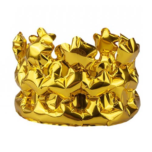 Inflatable Gold Foil Crown 35cm Product Image