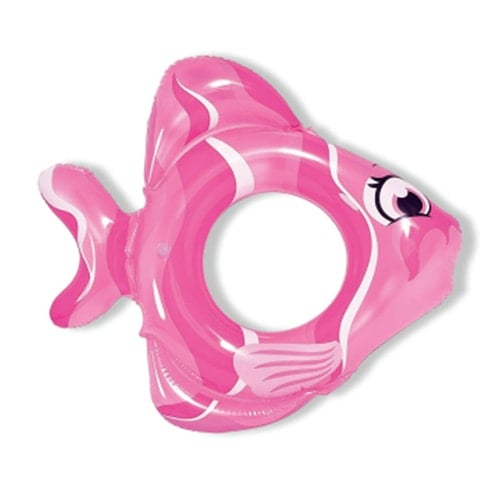 Inflatable Pink Fish Ring Pool Float 79cm