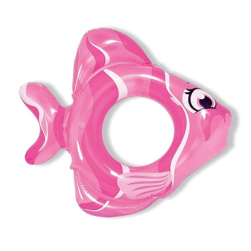 Inflatable Pink Fish Ring Pool Float Product Image