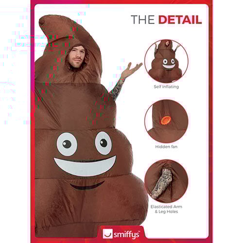 Inflatable Poop Fancy Dress Costume Unisex Adult One Size Product Gallery Image
