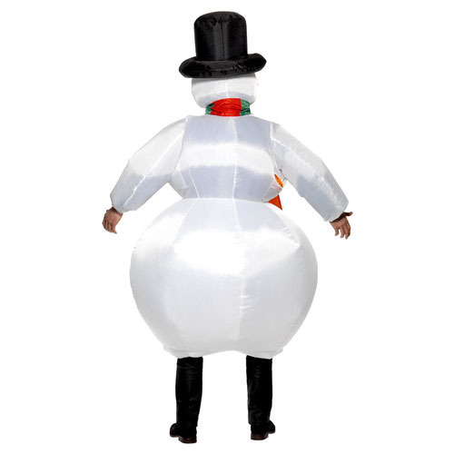 Inflatable Snowman Christmas Fancy Dress Costume Unisex Adult One Size Product Gallery Image