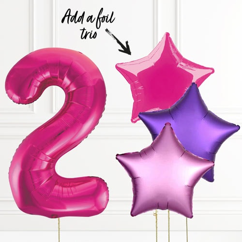 Inflated Hot Pink Birthday Balloon Numbers Product Gallery Image