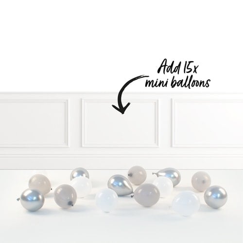 Inflated White Birthday Balloon Numbers Product Gallery Image