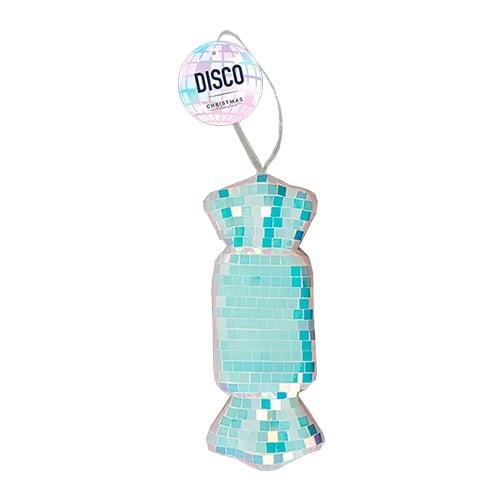 Iridescent Disco Ball Sweet Christmas Hanging Decoration 15cm Product Image