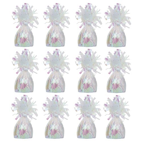 Iridescent Foil Balloon Weights - Pack of 12 Product Gallery Image
