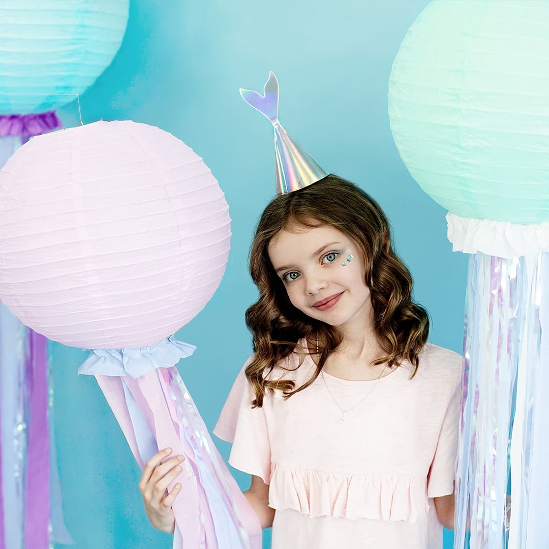 Iridescent Mermaid Tail Paper Party Hats - Pack of 6 Product Gallery Image