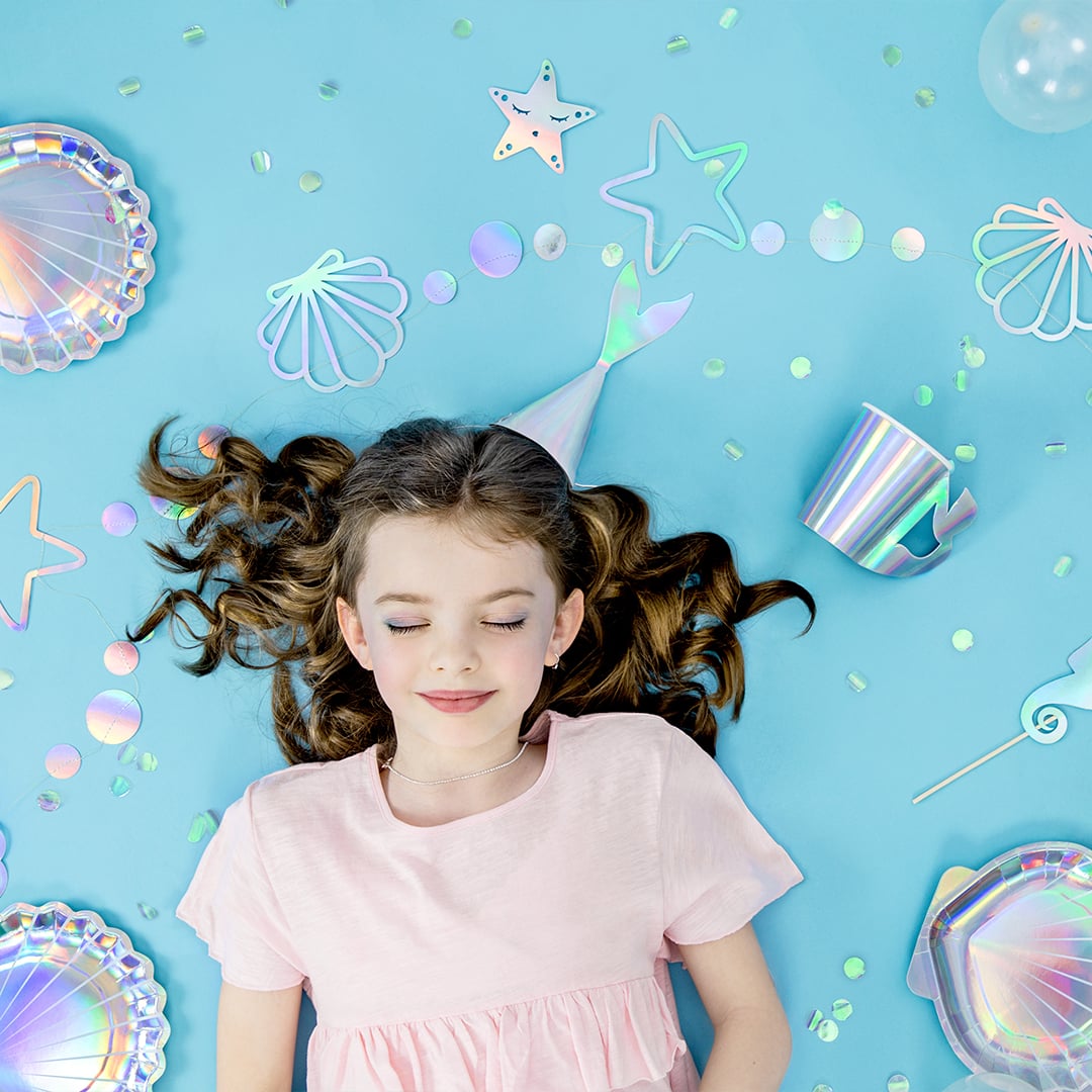 Iridescent Mermaid Tail Paper Party Hats - Pack of 6 Product Gallery Image