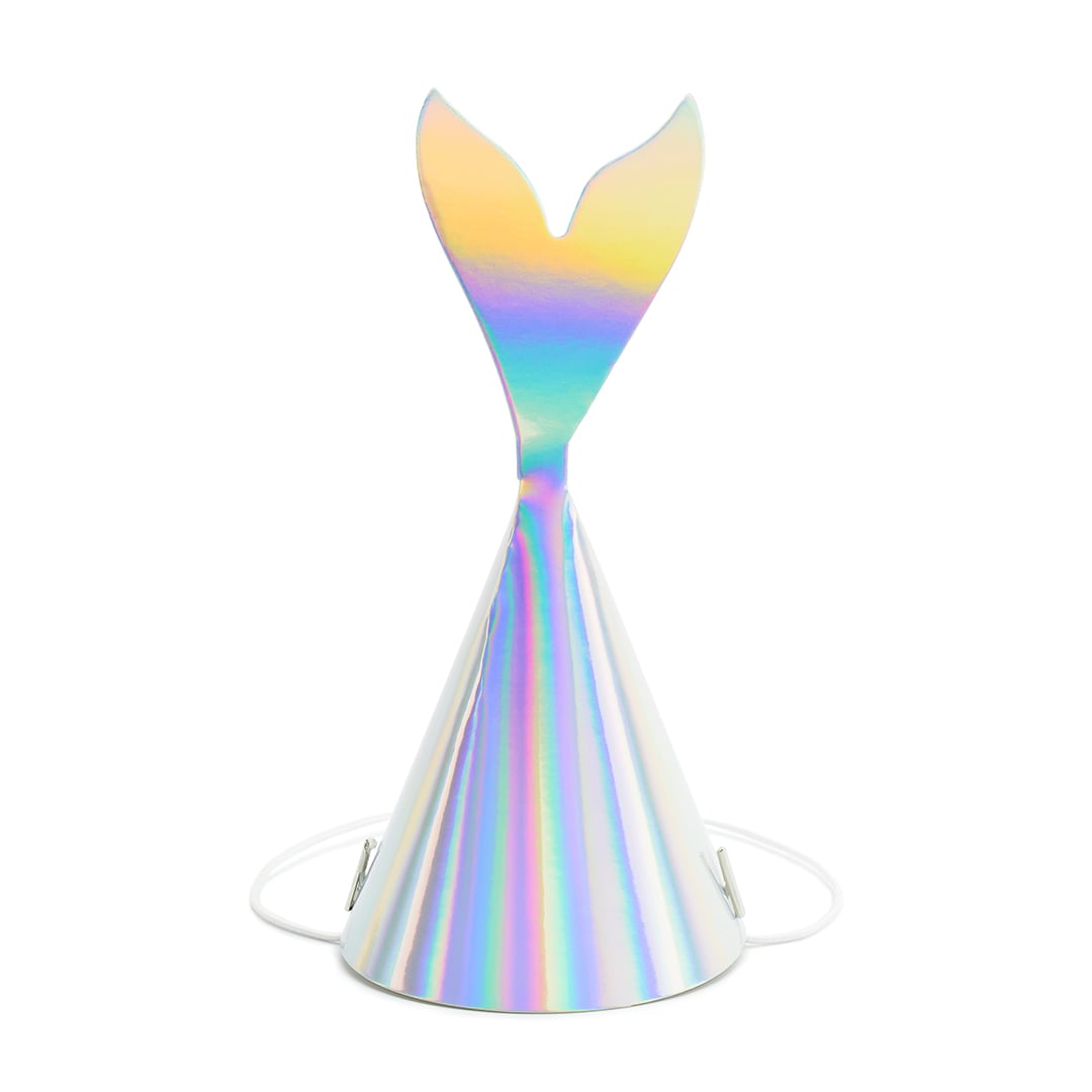Iridescent Mermaid Tail Paper Party Hats - Pack of 6