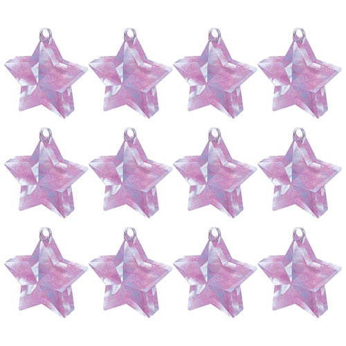 Iridescent Star Balloon Weights - Pack of 12 Product Gallery Image