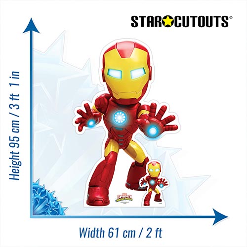 Iron Man - Spidey and His Amazing Friends Marvel Disney Star Mini Cardboard Cutout 95cm Product Gallery Image