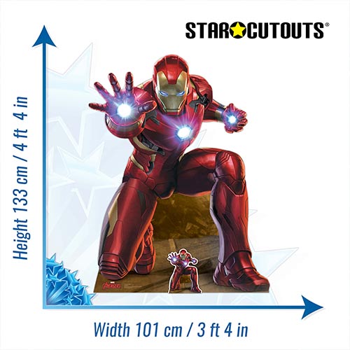 Iron Man Triple Repulsor Beam Blast Comic Book Art Marvel Lifesize Cardboard Cutout 133cm Product Gallery Image