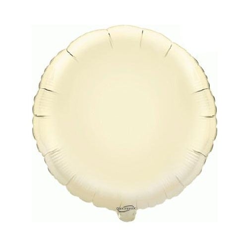 Ivory Round Foil Helium Balloon 46cm / 18 in Product Gallery Image