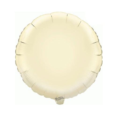 Ivory Round Foil Helium Balloon 46cm / 18 in Product Image