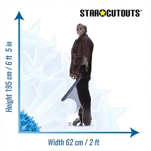 Jason Friday the 13th Machete Halloween Lifesize Cardboard Cutout 195cm Product Gallery Image