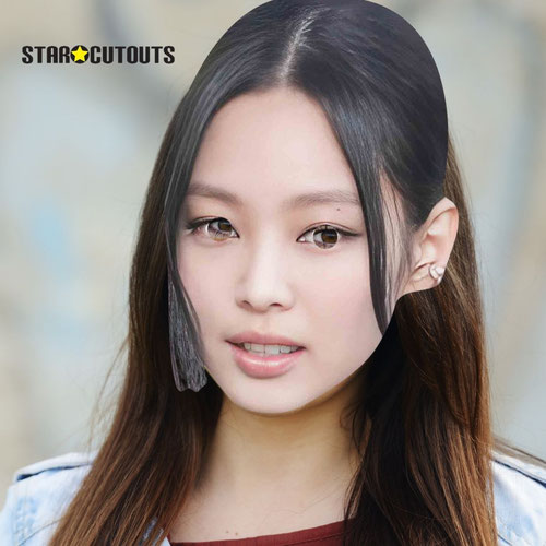 Jennie Black Pink K-Pop Cardboard Face Mask Product Gallery Image