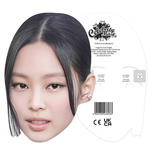 Jennie Black Pink K-Pop Cardboard Face Mask Product Gallery Image