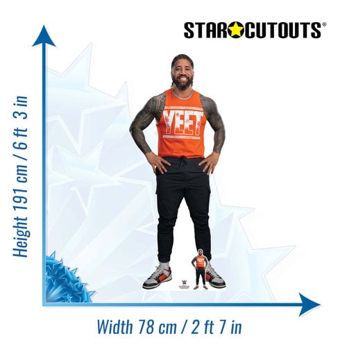 Jey Uso Orange YEET WWE Lifesize Cardboard Cutout 191cm Product Gallery Image
