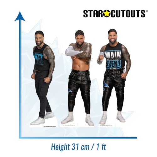 Jey Uso WWE Shelf Table Top Cardboard Cutouts - Pack of 3 Product Gallery Image