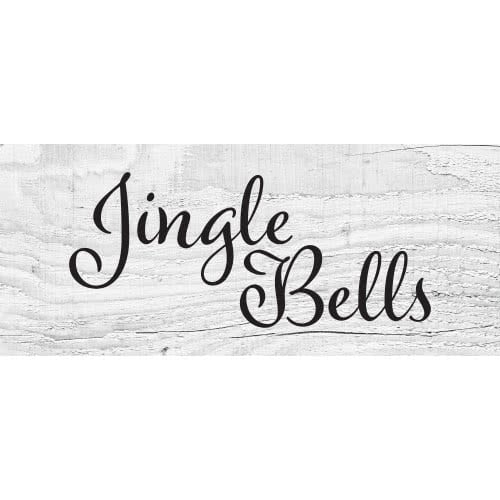 Jingle Bells Wooden Effect Christmas PVC Party Sign Decoration Product Image