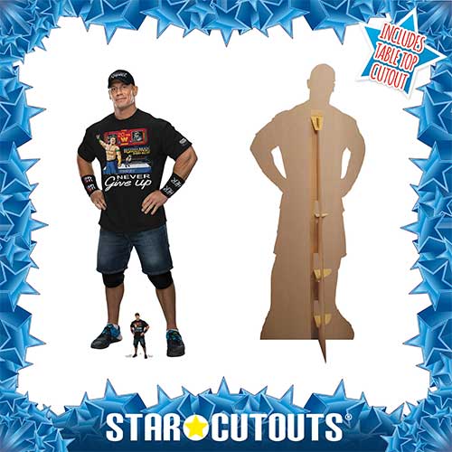 John Cena Black Outfit WWE Lifesize Cardboard Cutout 186cm Product Gallery Image
