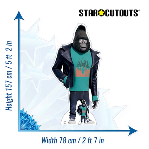 Johnny the Mountain Gorilla Sing 2 Lifesize Cardboard Cutout 157cm Product Gallery Image